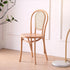 Traditional Vintage Round Rattan Woven Wooden Dining Chair Backrest For Dining Room