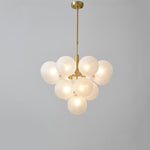 Contemporary Creative Orb Grape Iron Glass 1/5/13 Light Chandelier For Living Room