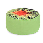 Contemporary Creative Fruit Pattern Round Fabric Pouf Footstool For Living Room