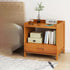 Modern Minimalist Rectangular Desktop Bamboo Nightstand 1/2-Drawer For Bedroom