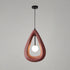 Traditional Japanese Iron Polystyrene Teardrop Shape 1-Light Pendant Light For Dining Room