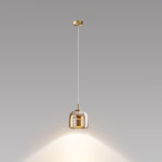 Contemporary Scandinavian Aluminum Glass Cylinder Shade LED Pendant Light For Bedroom