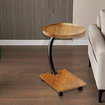 Modern Transitional Wood Iron Coffee Table 2-Tier For Living Room