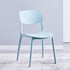 Contemporary Nordic Macaron Plastic Square Stackable Dining Chair Open Back For Dining Room