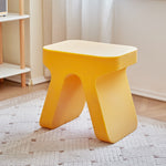 Modern Minimalist Rectangular PE Plastic Low Stool For Living Room