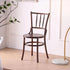 Traditional Vintage Round Cylinder Solid Wood Rattan Dining Chair Backrest For Living Room