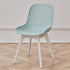 Contemporary Nordic Square Striped PP Plastic Dining Chair Backrest For Living Room