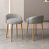 Contemporary Luxury Round Arc Metal Faux Leather Vanity Stool Backrest For Bedroom