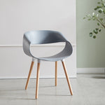 Contemporary Creative Half Round Twisted Plastic Wood Chair Backrest For Living Room