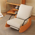 Modern Luxury Square Cushion Snowflake Velvet Cat Scratch Leather Iron Recliner Backrest Armrest Footrest For Living Room