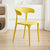 Modern Minimalist Cow Corner Square Plastic Dining Chair Backrest For Dining Room