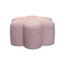 Contemporary Nordic Plum Blossom Shape Fabric Velvet Footstool For Living Room