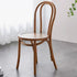 Traditional Vintage Curved Frame Solid Wood Wicker Dining Chair Backrest For Dining Room