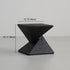 Traditional Japanese Wabi-sabi Wood Geometric Design End Table For Living Room