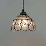 Traditional Tiffany Half Round Glass 1-Light Pendant Light For Bedroom