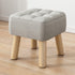 Modern Minimalist Square Fabric Solid Wood Low Stool For Living Room