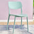 Contemporary Nordic Macaron Plastic Square Stackable Dining Chair Open Back For Dining Room