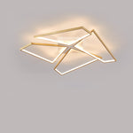 Modern Minimalist Triangle Patchwork Square Rectangle Aluminum Iron Silicone LED Flush Mount Ceiling Light For Bedroom
