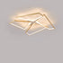 Modern Minimalist Triangle Patchwork Square Rectangle Aluminum Iron Silicone LED Flush Mount Ceiling Light For Bedroom