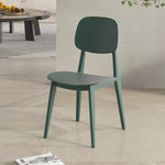 Contemporary Scandinavian Macaron Plastic Square Dining Chair Backrest For Dining Room