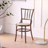 Traditional Vintage Round Cylinder Solid Wood Rattan Dining Chair Backrest For Living Room