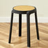 Contemporary Scandinavian Weaving PP Round Stool Dining Chair Backless Stackable For Dining Room