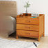 Modern Minimalist Rectangular Desktop Bamboo Nightstand 1/2-Drawer For Bedroom