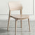 Contemporary Nordic Macaron Plastic Square Stackable Dining Chair Open Back For Dining Room