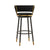 Contemporary Luxury Round Velvet Upholstered Swivel Bar Stool Backrest Footrest For Dining Room