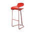 Contemporary Scandinavian ABS Steel Geometric Curved Bar Stool Backrest Footrest For Kitchen