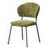 Contemporary Nordic Round Cotton Linen Upholstered Dining Chair Backrest For Dining Room