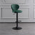 Modern Minimalist Square Leather Metal Bar Stool Backrest Footrest For Dining Room