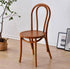 Contemporary Retro Rattan Beech Wood Metal Round Arched Dining Chair Backrest For Dining Room