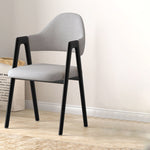 Contemporary Luxury Square Leather Upholstered Dining Chair Backrest Armrest For Dining Room