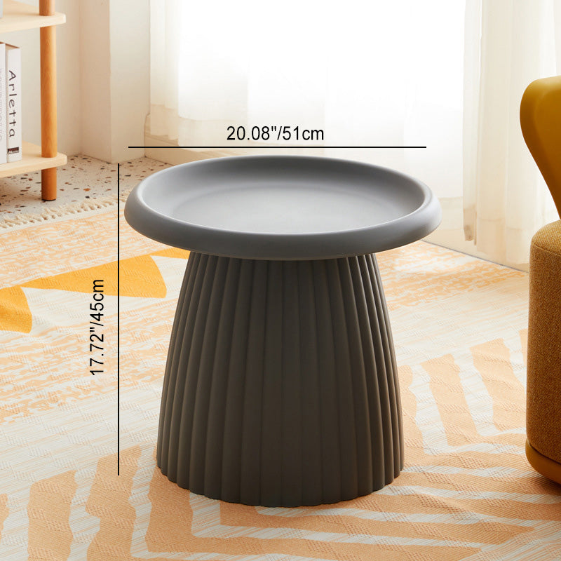 Contemporary Creative Round Cone Lace Base PP Plastic Coffee Table For Living Room