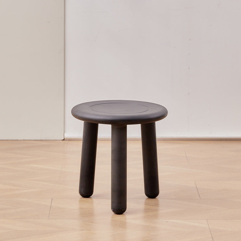 Modern Minimalist Round Tabletop Plastic Coffee Table 3-Leg For Living Room