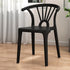 Contemporary Scandinavian Arc Plastic Stackable Dining Chair Backrest For Dining Room