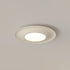 Contemporary Scandinavian Macaron Fiberglass Iron Round LED Flush Mount Ceiling Light For Bedroom