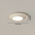 Contemporary Scandinavian Macaron Fiberglass Iron Round LED Flush Mount Ceiling Light For Bedroom