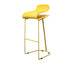 Contemporary Scandinavian ABS Steel Geometric Curved Bar Stool Backrest Footrest For Kitchen