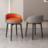 Contemporary Luxury Round Arc Metal Faux Leather Vanity Stool Backrest For Bedroom