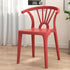 Contemporary Scandinavian Arc Plastic Stackable Dining Chair Backrest For Dining Room