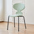 Modern Minimalist Square PVC Metal Chair Four Legs Backrest For Living Room