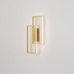 Modern Minimalist Rectangle Line Iron Silicone LED Wall Sconce Lamp For Living Room