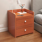 Modern Minimalist Rectangular Desktop Density Board Nightstand 1/2/3-Drawer For Bedroom