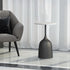 Contemporary Scandinavian Round Wine Cup Metal Iron Marble End Table 1-Tray For Living Room