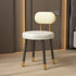 Contemporary Nordic PU Leather Upholstered Round Vanity Stool Backrest For Bedroom