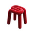 Contemporary Creative Irregular Striped Fabric Wood Chair Backrest Four Legs For Living Room