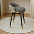 Contemporary Luxury Round Arc Metal Faux Leather Vanity Stool Backrest For Bedroom