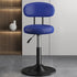 Contemporary Luxury Round Leather Upholstered Swivel Bar Stool Height Adjustable Footrest For Dining Room